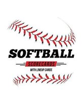 Softball Scorecards With Lineup Cards: 50 Scoring Sheets For Baseball and Softball Games