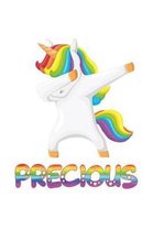 Precious: Precious 6x9 Journal Notebook Dabbing Unicorn Rainbow