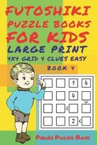 Book- Futoshiki Puzzle Books For kids - Large Print 4 x 4 Grid - 4 clues - Easy - Book 4