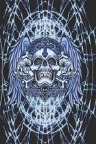 Skull Notebook with blue skulls