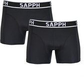 Sapph Boxershort Heren - Basic- Microvezel - 2pack - Zwart - L