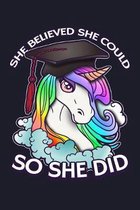 She Believed She Could So She Did: College Ruled Line Paper Blank Journal to Write In - Lined Writing Notebook for Middle School and College Students