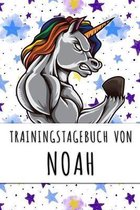 Trainingstagebuch von Noah: Personalisierter Tagesplaner für dein Fitness- und Krafttraining im Fitnessstudio oder Zuhause