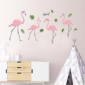 Muursticker | Flamingo | Wanddecoratie | Muurdecoratie | Slaapkamer | Kinderkamer | Babykamer | Jongen | Meisje | Decoratie Sticker |