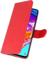 Hoesje Geschikt voor Samsung Galaxy A10 - Book Case Telefoonhoesje - Kaarthouder Portemonnee Hoesje - Wallet Cases - Rood