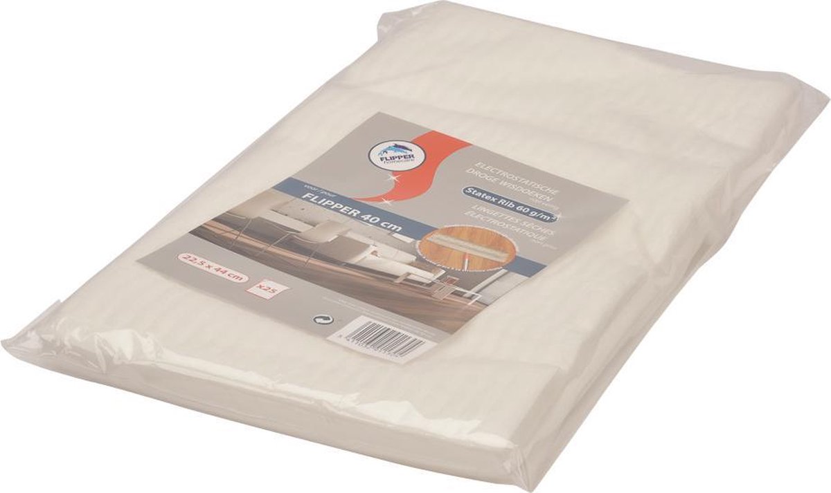 Flipper Electrostatische Droge Stofwisdoeken - 22 x 42cm - 60g/m² - 25 Stuks
