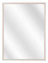 Spiegel met Luxe Aluminium Lijst - Wit Eik - 60x80 cm