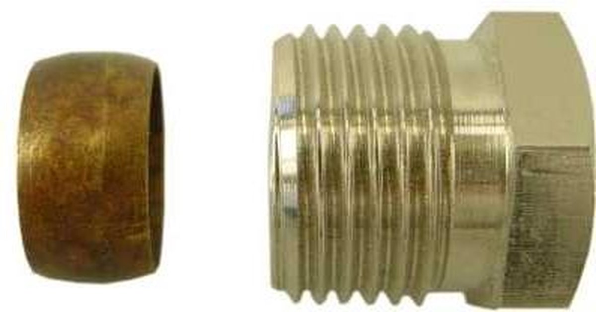 Sub knelset 1/2 x 15 mm extra lang, vernikkeld