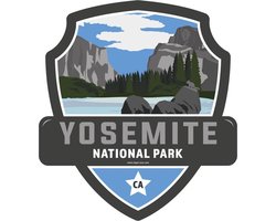Signs-USA - Landmark YOSEMITE National Park - Wandbord - 28 x 31 cm
