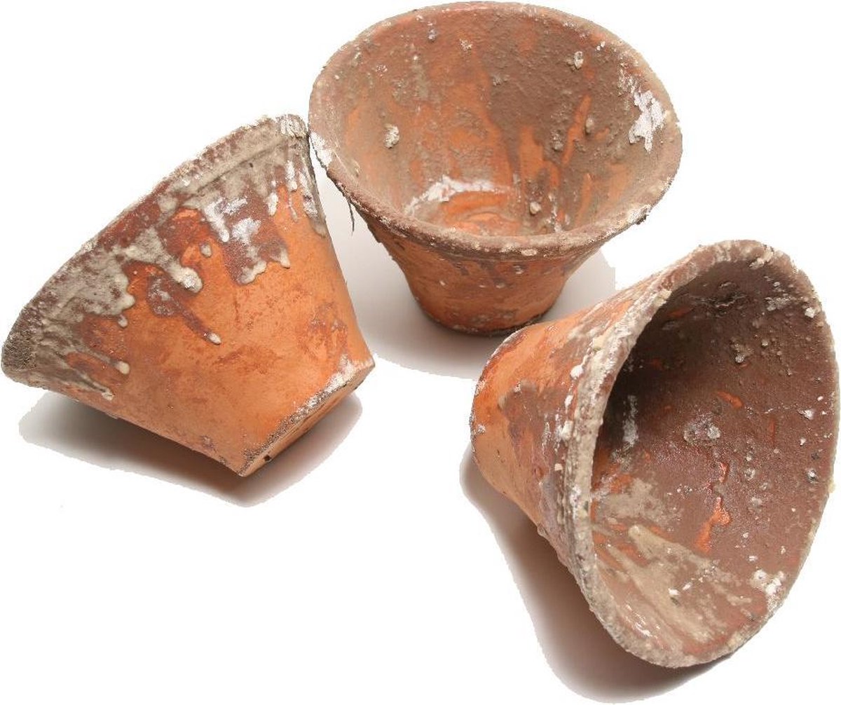 DBT Bloempot Hars Pot Naturel-Terracotta D 11 cm H 11 cm Voordeelaanbod per 3 stuks