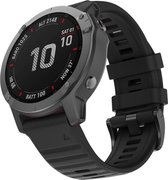 Let op type!! Voor Garmin Fenix 6X 26mm Siliconen Smart Watch Vervanging strap Polsbandje(Zwart)