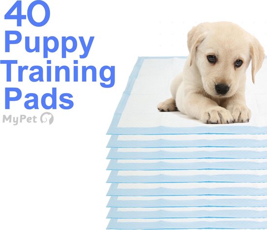 MyPet™️ Puppy training pads - 40 stuks - 60x60 cm - blauw - incl. gratis  e-book -... | bol.com