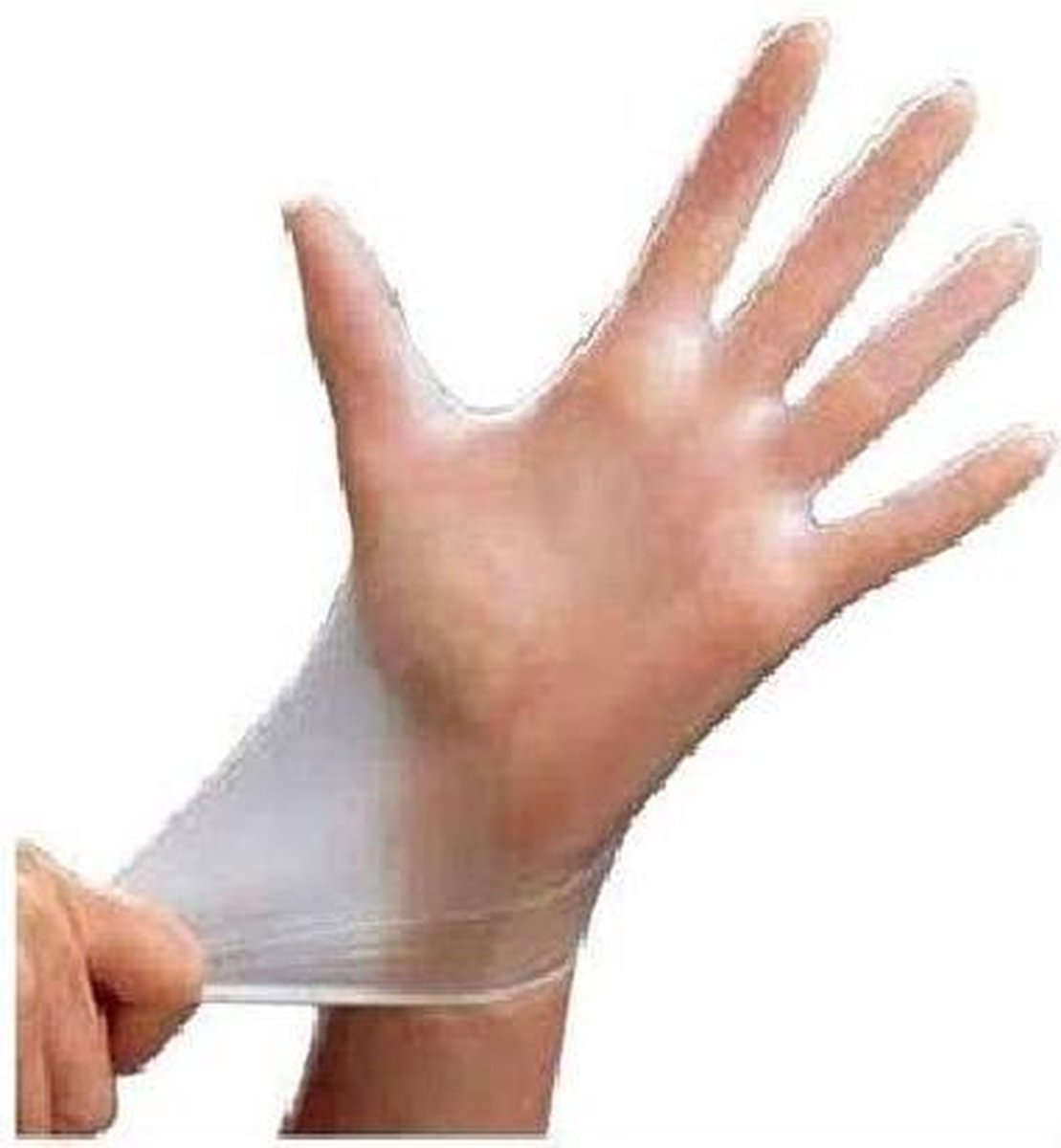 Handschoenen Wegwerp vinyl - latex Free- Gloves powder free disposablos Latex Free- Wit - Maat L - 100 stuks - soft