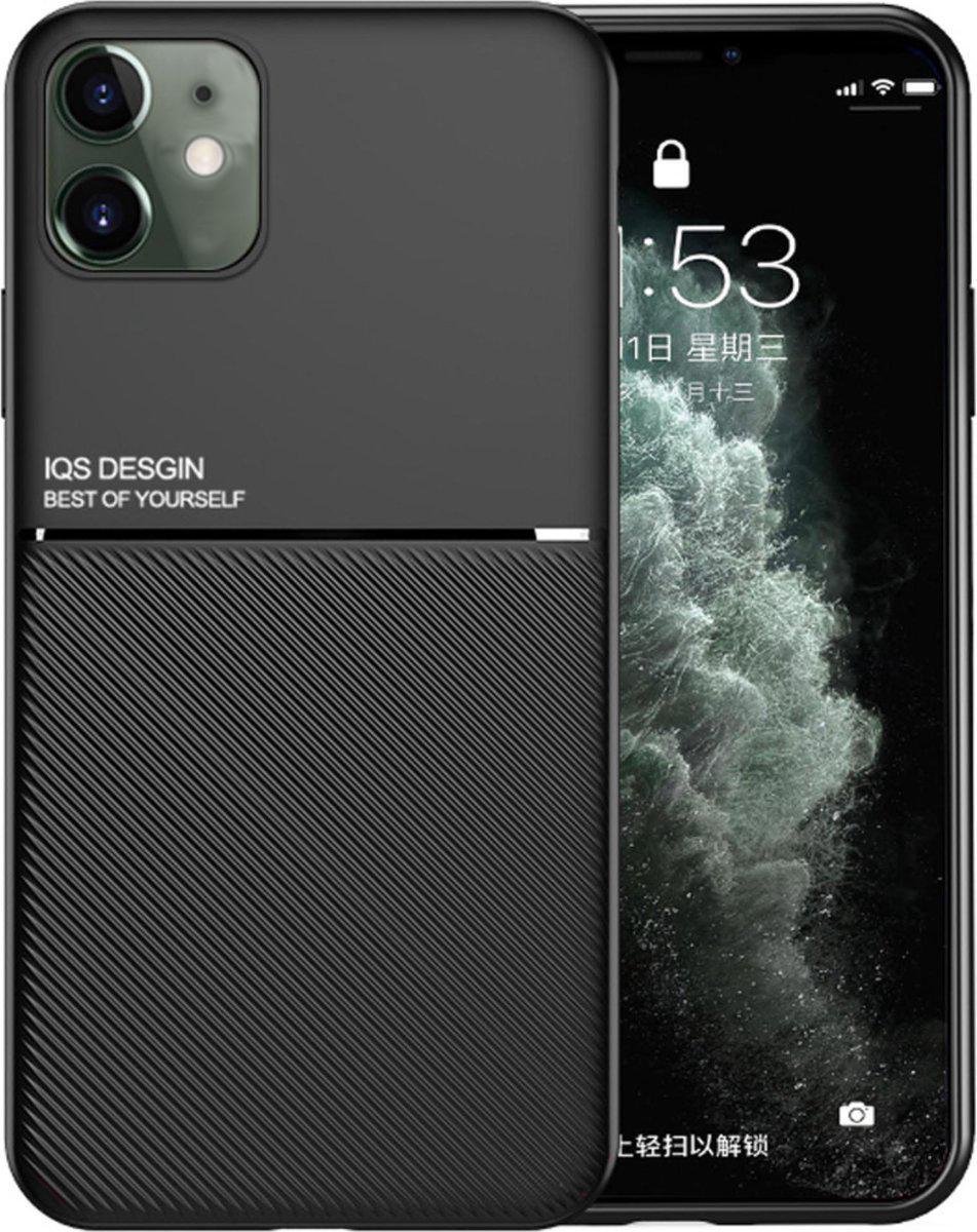Geschikt voor Apple iPhone 11 Backcover - Zwart - Soft TPU - Magnetisch voor Autohouder