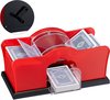 Afbeelding van het spelletje relaxdays kaartenschudmachine - schudmachine kaarten - kaart schudder - rood - handmatig