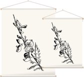Genisteae zwart-wit (Broom) - Foto op Textielposter - 45 x 60 cm