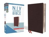 NIV, Thinline Bible, Large Print, Bonded Leather, Burgundy, Red Letter, Comfort Print