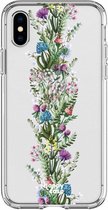 HappyCase Apple iPhone XS Flexibel TPU Hoesje Floral Print