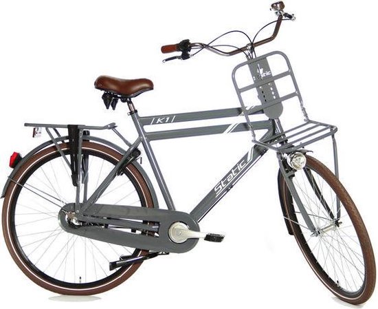 Static Heren Transporter fiets 28 inch met 3 versnellingen 50 cm , Grijs |  bol.com
