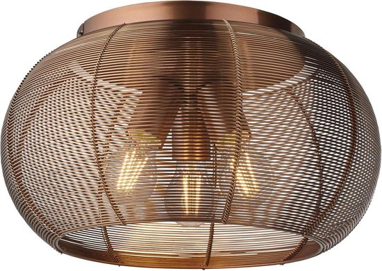 BRILLIANT lamp Sambo plafondlamp bruin koffie | 3x A60, E27, 60W, gf normale... |