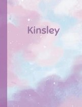 Kinsley: Personalized Composition Notebook - College Ruled (Lined) Exercise Book for School Notes, Assignments, Homework, Essay