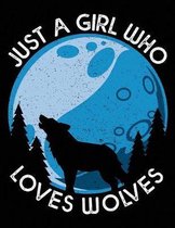 Just A Girl Who Loves Wolves: 2020 - 2023 Four Year Monthly Planner and Notebook