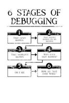 6 Stages Of Debugging: Programming Joke Notebook