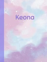 Keona: Personalized Composition Notebook - College Ruled (Lined) Exercise Book for School Notes, Assignments, Homework, Essay