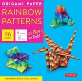 Origami Paper - Rainbow Patterns - 6 Size - 96 Sheets