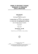 Hearing on strategies to increase information on comparative clinical effectiveness