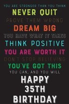 You Are Stronger Than You Think Never Quit Prove Them Wrong Dream Big You Have What It Takes Think Positive You Are Worth It Dont Stop Believing You'v
