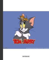 Notebook: Cartoon Tom and Jerry Soft Glossy Cover Graph Paper Pages Book 7.5 x 9.25 Inches 110 Pages