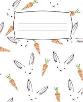 RABBIT Composition Notebook: 7.5 X 9.25 Primary Ruled 110 pages book for girls, kids, school, students and teachers