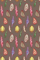 Sea shell notebook violet and pink color