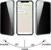 Iphone 11 hoesje met Magnetisch privacy glass - Zwart, Rood of Groen - Iphone 11 case - shockproof  - magnetische sluiting - Iphone 11 hoesjes