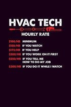 Hvac Tech Hourly Rate $100/HR Minimum $150/HR if you Watch $175/HR if You Help $200/Hr if You Work on it First $250/HR if You Tell Me How to do My Job