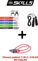 Fitness pakket : Weerstandsbanden set van 5 + Springtouw + Weerstandstube