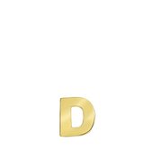 14 Karaat geelgouden oorbel alfabet per stuk - D