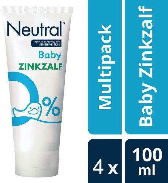 Machtig Bladeren verzamelen voorbeeld Neutral 0% Baby Zinkzalf - 4 x 100 ml - Voordeelverpakking | bol.com