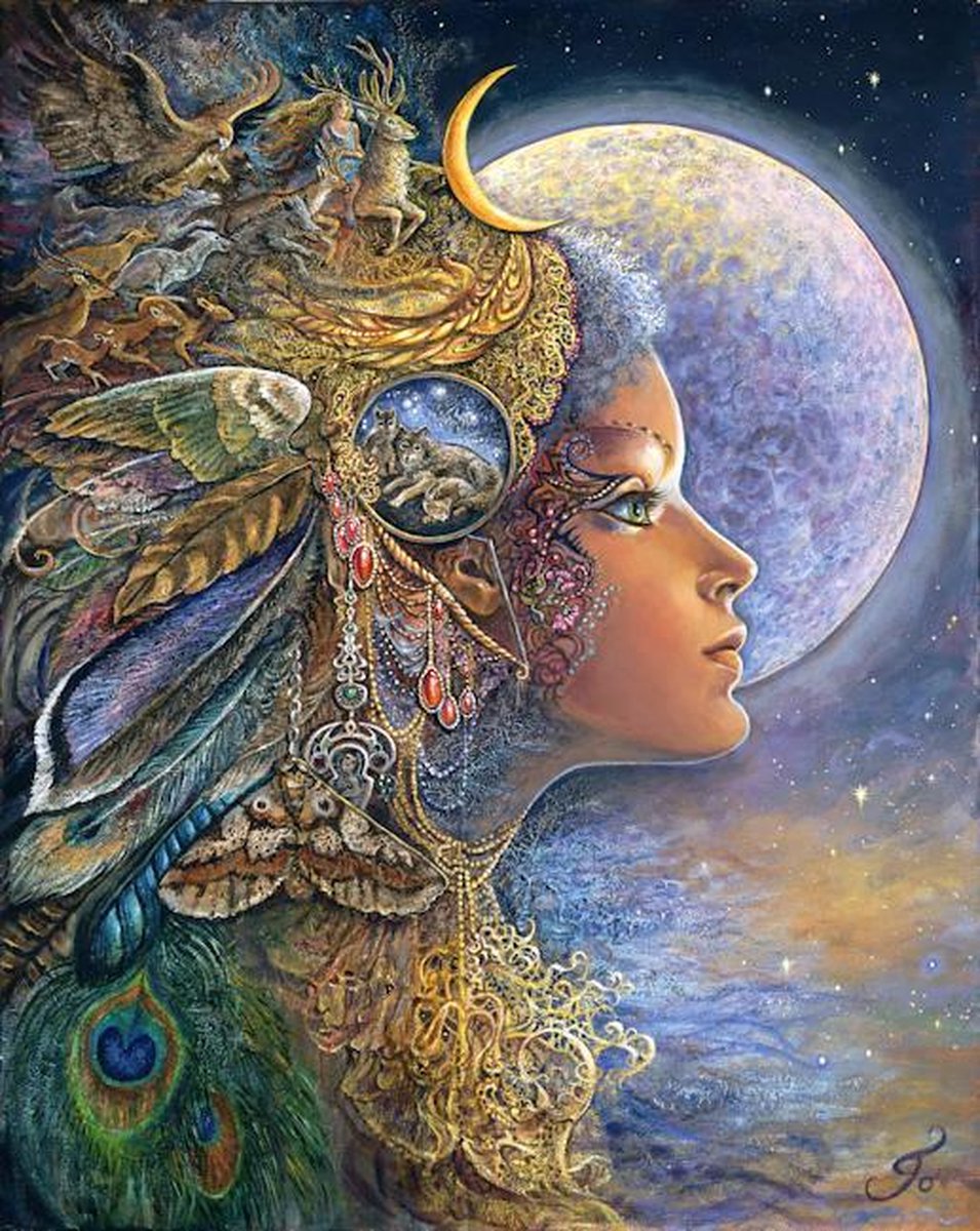Josephine Wall Diana 90 x 67CM 250 kleuren vierkante steentjes