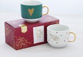 2 Bekers - Hallmark - "Mugs and kisses to you"