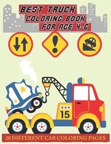 Truck Coloring Book For Kids Age 4-6