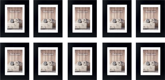 Zep fotolijst - Nelson 1 - Zwart - 13x18 cm - Hout - 10 stuks