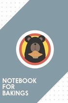 Notebook for Bakings: Dotted Journal with Grizzly with cake in circle Design - Cool Gift for a friend or family who loves sweet presents! -