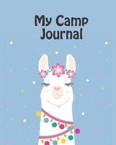 My Camp Journal: Cute Blue Llama Camping Journal Travel Activity Planner Notebook - RV Logbook Hiking Checklist Keepsake Memories For K