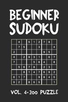 Beginner Sudoku Vol.4 200 Puzzle: Puzzle Book, hard,9x9, 2 puzzles per page