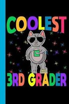 Coolest 3rd Grader: Cat Theme 6x9 120 Page Wide Ruled Composition Notebook