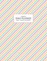 Undated Daily Planner 8.5 x 11 Classic Notebook: Full Page Daily Planning Sheets With 24 Hourly Scheduling, Top Priorities, To Do Tasks, Water Intake