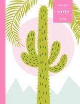 Wide Ruled Notes 110 Pages: Cactus Notebook for Kids, Teens and Students - Succulent Llama Pattern