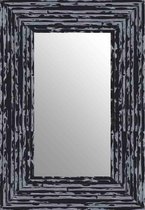 Brocante Spiegel Zwart Zilver 75x115 cm – Charly – Spiegel Hal – Zilveren Wandspiegel – wand spiegels – Perfecthomeshop